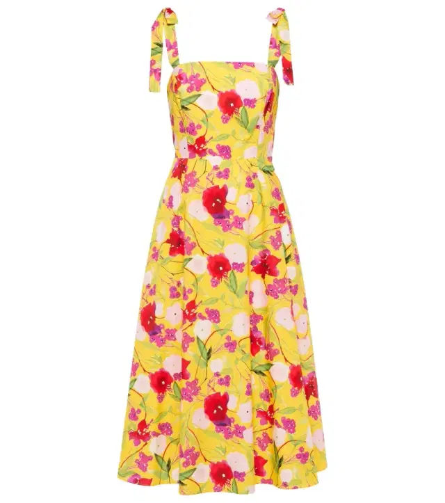Carolina Herrera Floral cotton midi dress