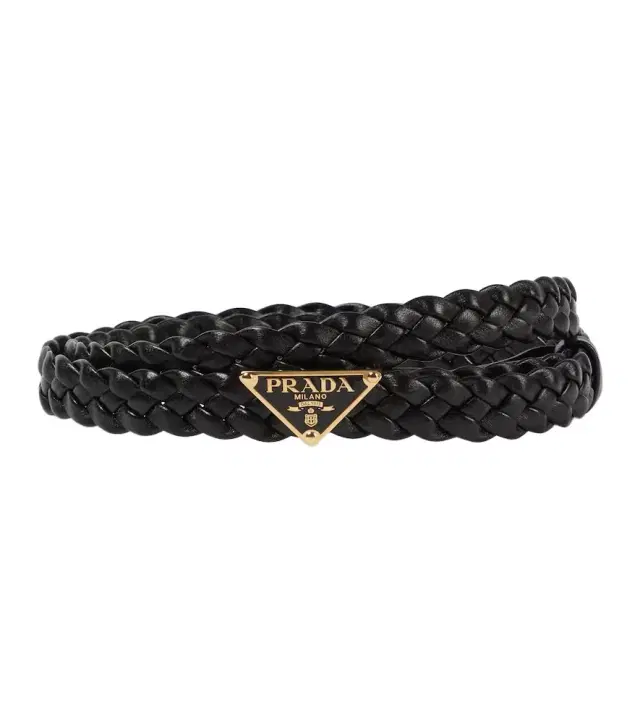 Braided leather belt