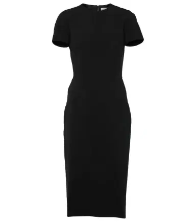 Victoria Beckham Fitted T-Shirt crêpe midi dress | Thumbnail 1