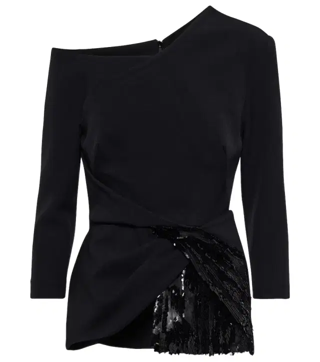 Safiyaa Juah sequined asymmetric crêpe top