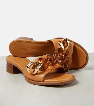 See By Chloé See By Chloé Embellished leather mules | Thumbnail 4