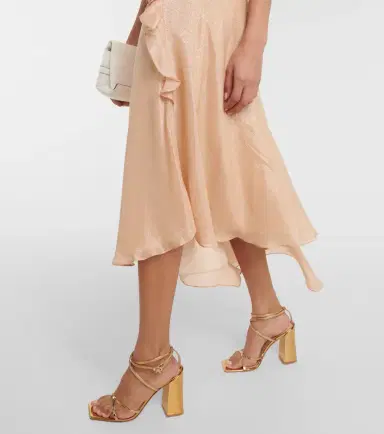 Victoria Beckham Bias Cami Lurex twill slip dress | Thumbnail 2