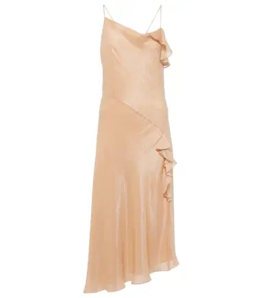 Victoria Beckham Bias Cami Lurex twill slip dress | Thumbnail 1