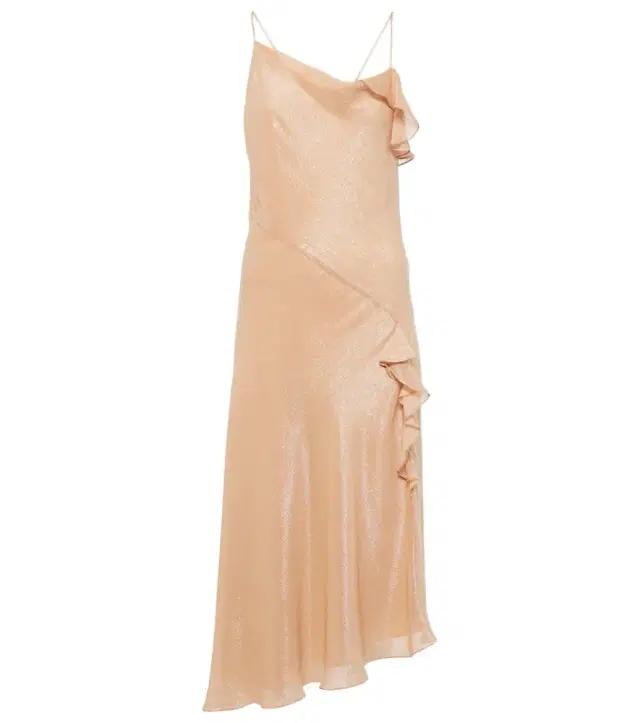 Victoria Beckham Bias Cami Lurex twill slip dress