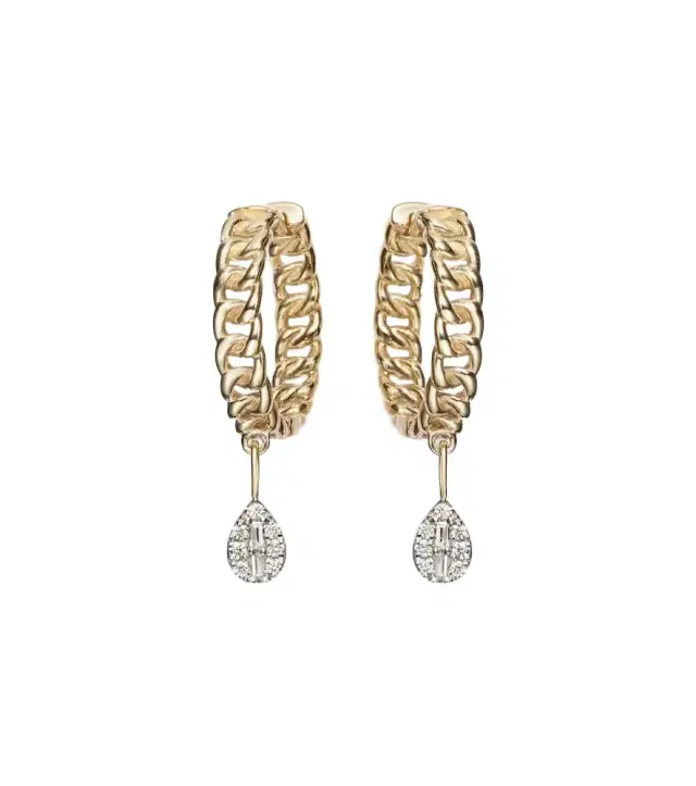 10kt gold earrings with diamonds