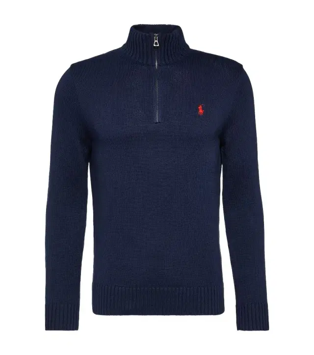 Polo Ralph Lauren Logo cotton half-zip sweater