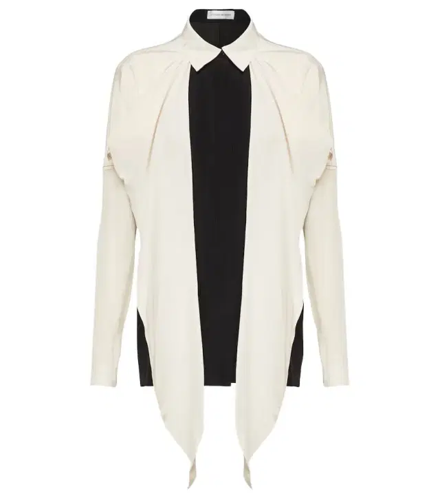 Victoria Beckham Bow-detail silk crêpe de chine blouse