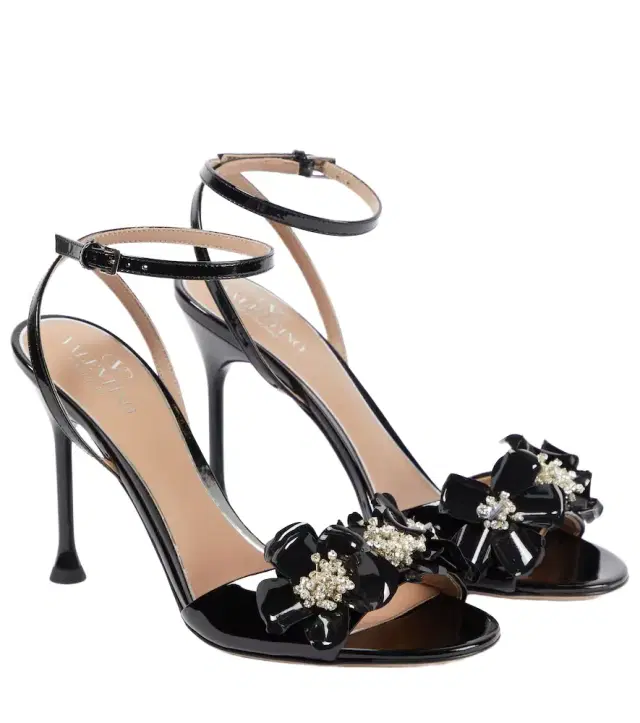 Valentino Garavani Archive Wild Flower patent leather sandals