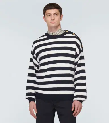 Valentino Striped cotton and wool sweater | Thumbnail 2