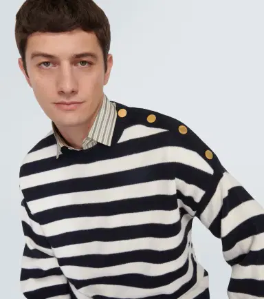 Valentino Striped cotton and wool sweater | Thumbnail 4