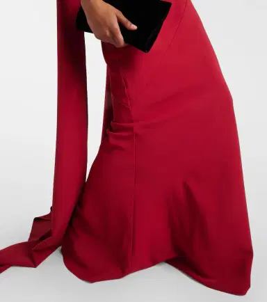 Safiyaa Lilien halterneck crêpe gown | Thumbnail 3