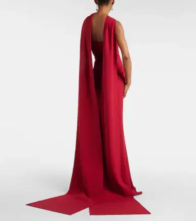 Safiyaa Lilien halterneck crêpe gown | Thumbnail 4