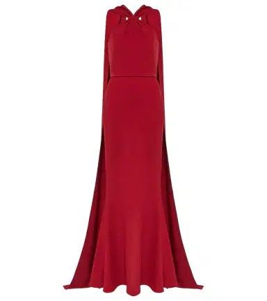 Safiyaa Lilien halterneck crêpe gown | Thumbnail 1