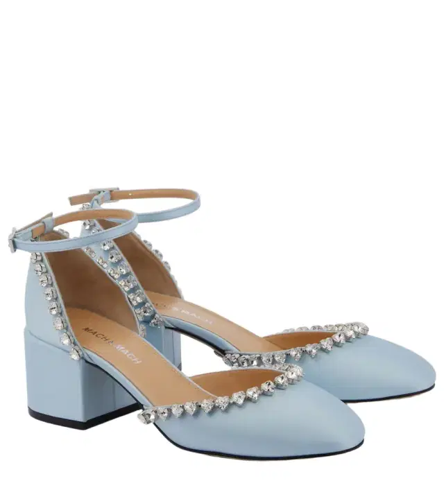 Mach & Mach Audrey 55 embellished satin pumps