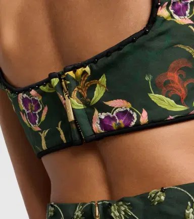 Agua by Agua Bendita Amanda Marina embroidered crop top | Thumbnail 2