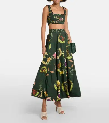 Agua by Agua Bendita Amanda Marina embroidered crop top | Thumbnail 4