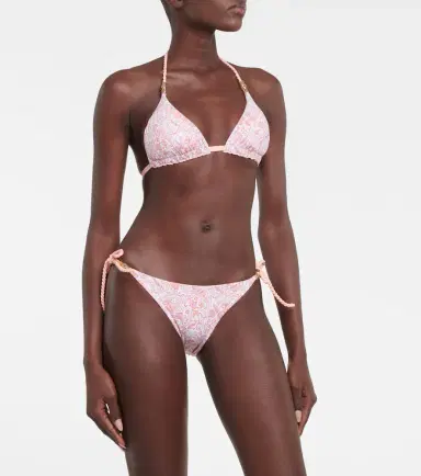 Heidi Klein Muskmelon Bay triangle bikini bottoms | Thumbnail 2