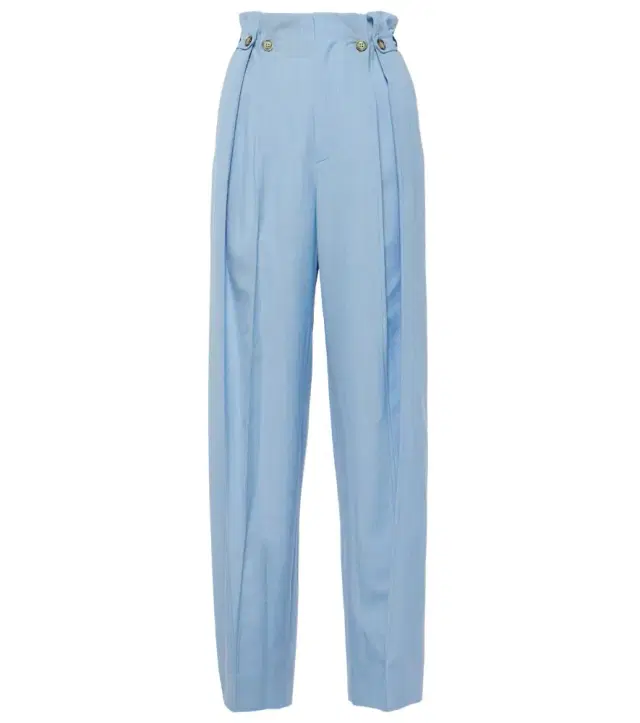 Victoria Beckham Gathered virgin wool tapered pants