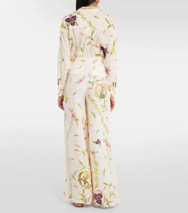 Agua by Agua Bendita Piñon Marina linen wide-leg pants | Thumbnail 4