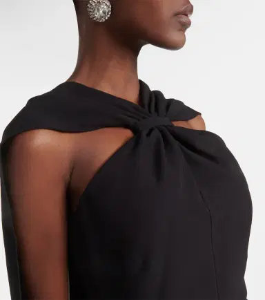 Safiyaa Lilien caped crepe gown | Thumbnail 5