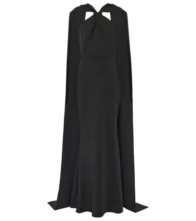 Safiyaa Lilien caped crepe gown | Thumbnail 1