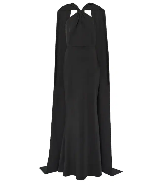 Safiyaa Lilien caped crepe gown