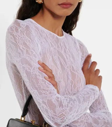 Wardrobe.NYC Wardrobe. NYC Floral Chantilly lace bodysuit | Thumbnail 5