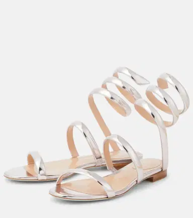 René Caovilla Cleo mirrored leather sandals | Thumbnail 4