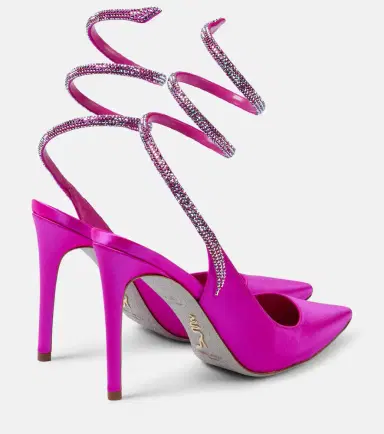 René Caovilla Cleo embellished satin pumps | Thumbnail 3 René Caovilla Cleo embellished satin pumps | Thumbnail 3