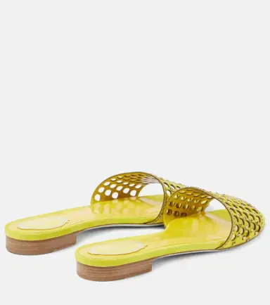René Caovilla Crystal-embellished suede slides | Thumbnail 3