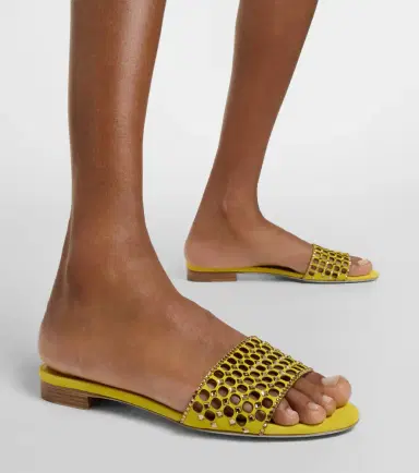 René Caovilla Crystal-embellished suede slides | Thumbnail 6