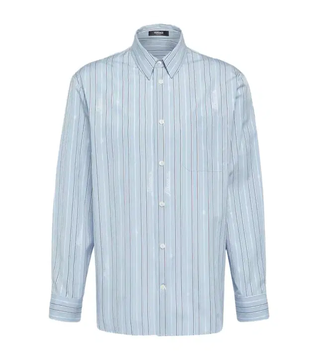 Versace Striped cotton poplin shirt