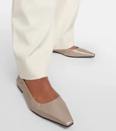 Brunello Cucinelli Metallic leather ballet flats | Thumbnail 2