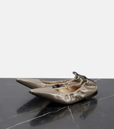 Brunello Cucinelli Metallic leather ballet flats | Thumbnail 6