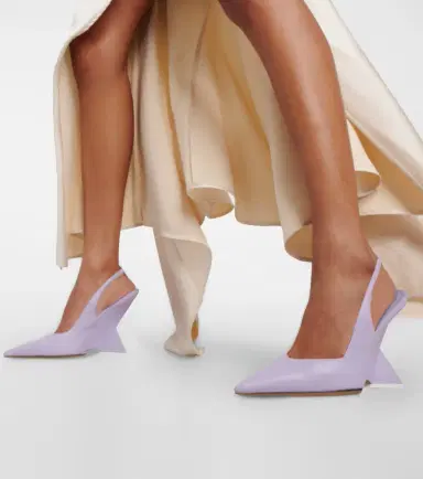The Attico Cheope 105 leather slingback pumps | Thumbnail 3