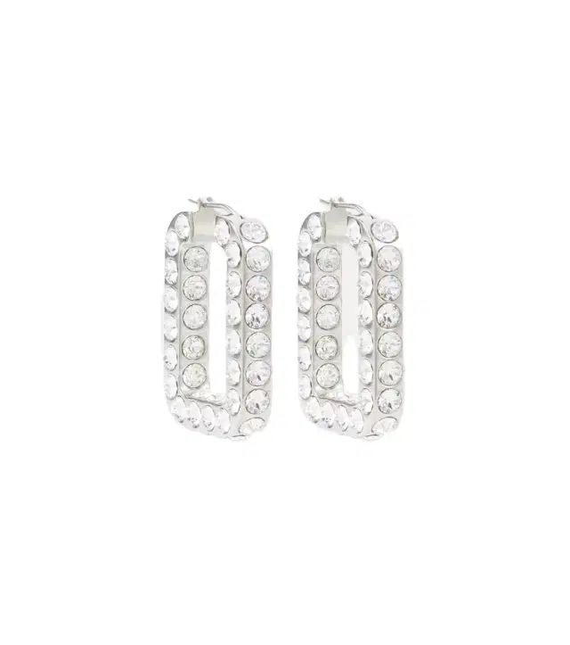 Amina Muaddi Charlotte embellished hoop earrings