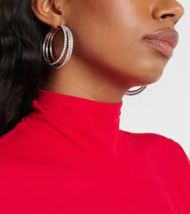 Amina Muaddi Vittoria crystal-embellished hoop earrings | Thumbnail 2
