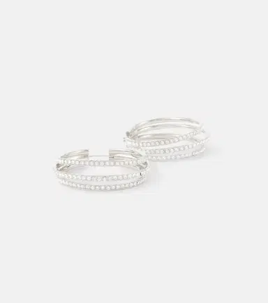 Amina Muaddi Vittoria crystal-embellished hoop earrings | Thumbnail 4