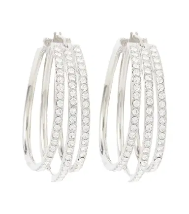 Amina Muaddi Vittoria crystal-embellished hoop earrings | Thumbnail 1