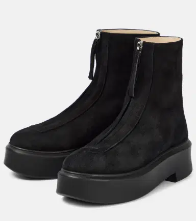 The Row Zipped suede ankle boots | Thumbnail 3 The Row Zipped suede ankle boots | Thumbnail 3