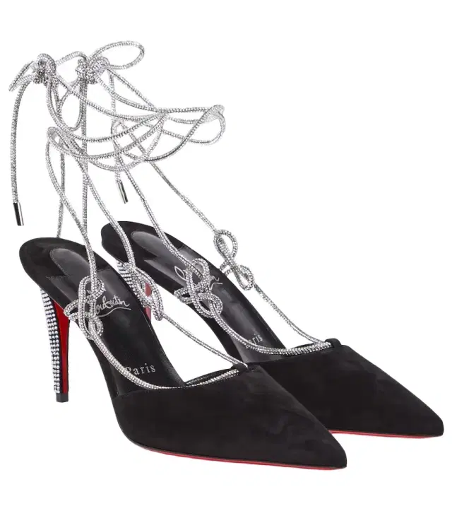 Astrid Lace Strassita 85 suede pumps
