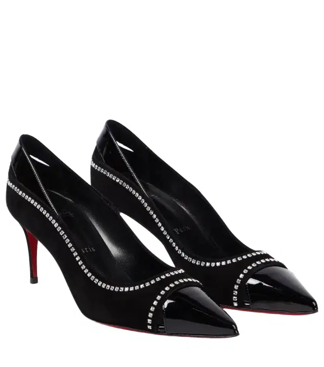 Christian Louboutin Duvette Strass 70 patent leather pumps