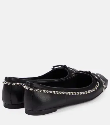 Christian Louboutin Mamadrague Spikes embellished leather ballet flats | Thumbnail 2 Christian Louboutin Mamadrague Spikes embellished leather ballet flats | Thumbnail 2