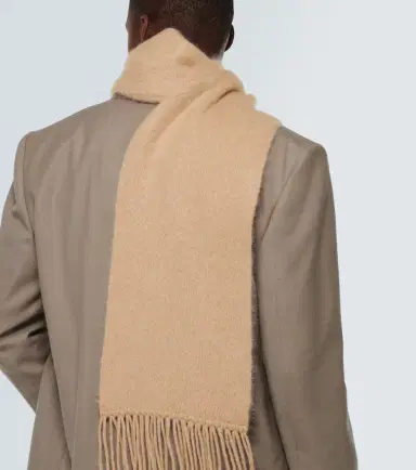 Miu Miu Logo mohair and wool-blend scarf | Thumbnail 4