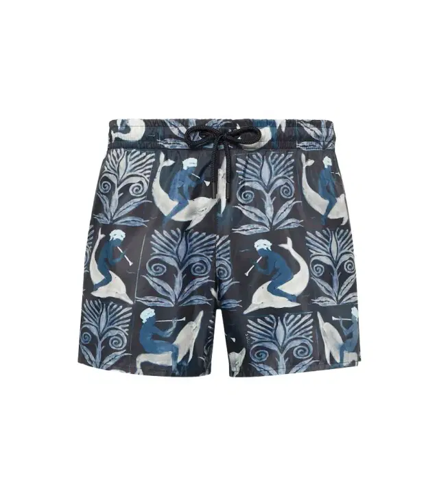 Commas Printed swim trunks