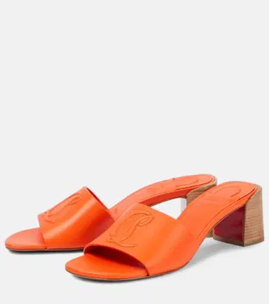 Christian Louboutin So CL 55 embossed leather mules | Thumbnail 4