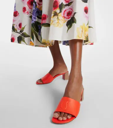 Christian Louboutin So CL 55 embossed leather mules | Thumbnail 5