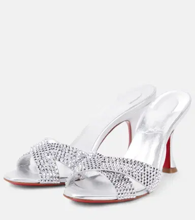 Christian Louboutin Mariza Is Back embellished leather mules | Thumbnail 4