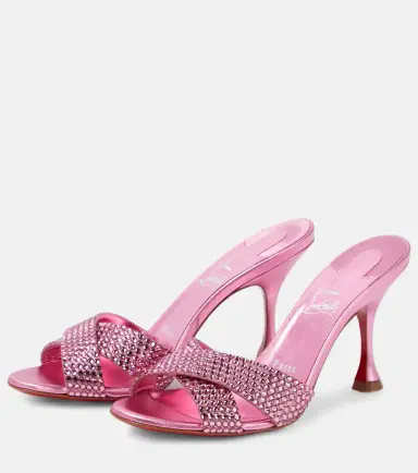 Christian Louboutin Mariza Is Back embellished suede mules | Thumbnail 3