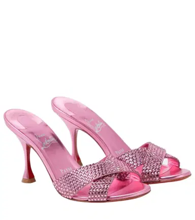 Christian Louboutin Mariza Is Back embellished suede mules | Thumbnail 1